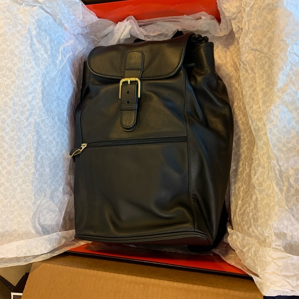 Authentic Leather Coach Backpack